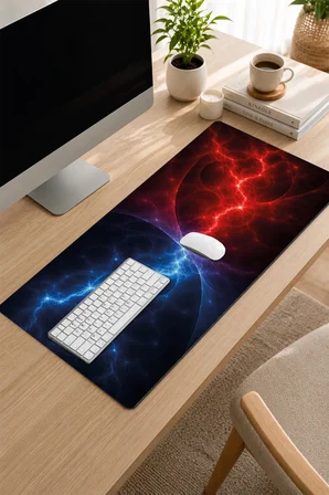 SonicTouch Klavye Mousepad 32x70cm Dikişsiz Pürüzsüz Sıvı Geçirmez Kaymaz Taban Elementlerin Savaşı