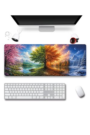 SonicTouch Klavye Mousepad 40x90cm Dikişsiz Pürüzsüz Sıvı Geçirmez Kaymaz Taban Dört Mevsim Vadisi