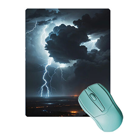 SonicTouch Göklerin Ay Yıldızı Şimşekli Kaymaz Taban Pürüzsüz Yüzey Gaming Oyuncu Mouse Pad 17x21cm