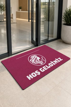 Valerine Life Kapı Önü Paspası 50x90cm Dijital Baskı Kaymaz Kişiye Firmaya Özel Kadın Kuaförü