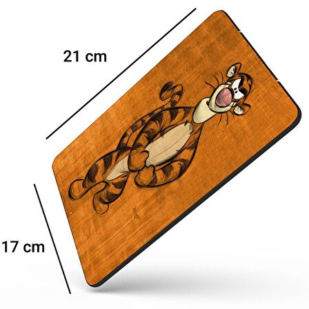 SonicTouch Kaplan Tigger Turuncu Renk Kaydırmaz Gaming Oyuncu Dikişsiz Mouse Pad/Ped 17x21cm