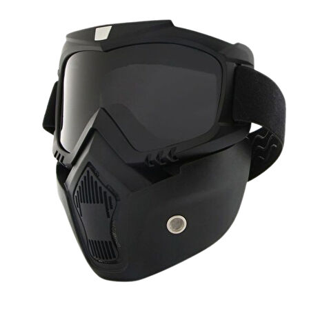 Prosev Motosiklet Kask Maskesi ve Gözlüğü MKM Siyah