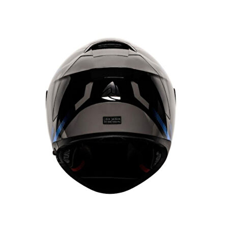 Nukro 853 Power Blue Black Full Face Motosiklet Kaskı