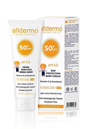 Alldermo 50+SPF Güneş Koruyucu Bebek Kremi 75 ml