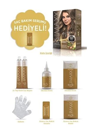 Maxx Deluxe Yoğun Açık Kumral Saç Boyası Set 8/00