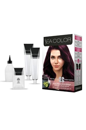 Sea Color Patlıcan Moru 3/66 Saç Boyası 100 ml