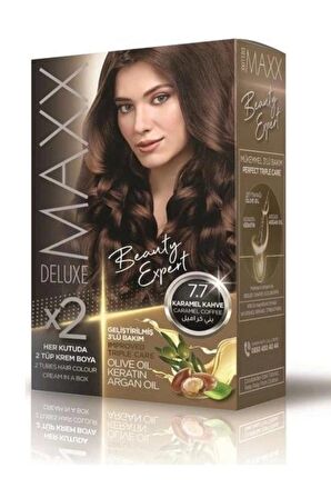 Maxx Deluxe Saç Boyası Set Karamel Kahve 7/7