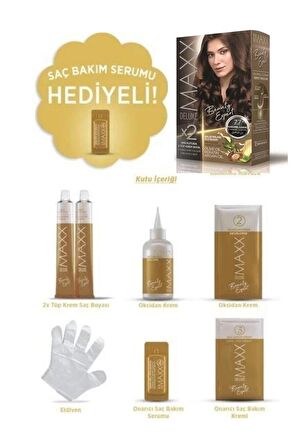 Maxx Deluxe Saç Boyası Set Karamel Kahve 7/7