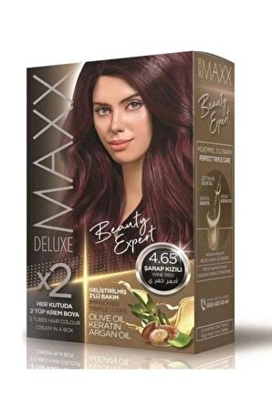 Maxx Deluxe Saç Boyası Set Şarap Kızılı 4/65