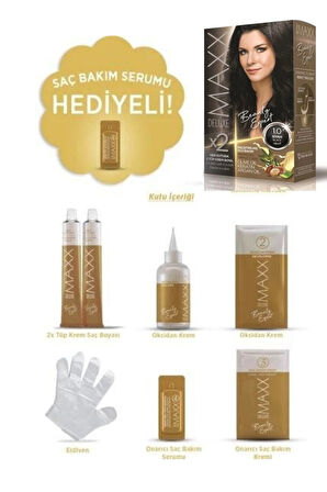 Maxx Deluxe Saç Boyası Set Siyah 1/0