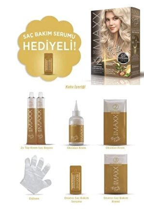 Maxx Deluxe Saç Boyası Set Platin Sarısı 0/1