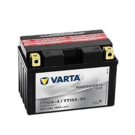 Varta YT12A-BS 12V11AH 160A Bakımsız AGM Motosiklet Aküsü