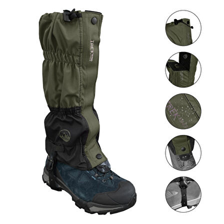 Argeus Trekking Pace Outdoor Tozluk Haki-Siyah