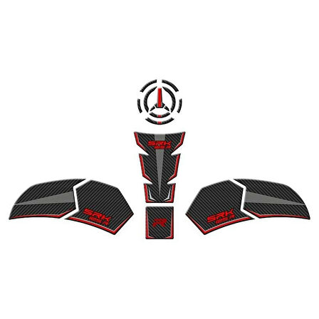 Gogo RKS SRK 125 R (2023-2025) Tank Pad Set 003 Karbon/Kırmızı