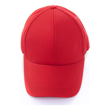 Unisex  Arkası Ayarlı Kep Şapka Kırmızı