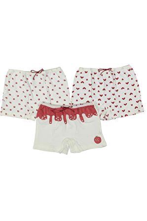 DİAMONDSTAR KIZ 3/12 YAŞ KARIŞIK DESENLİ  BOXER SET