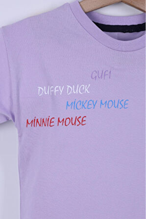 Karekter Baskılı Kız Çocuk Şortlu Takım 3/6 yaş