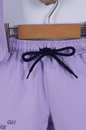 Karekter Baskılı Kız Çocuk Şortlu Takım 3/6 yaş