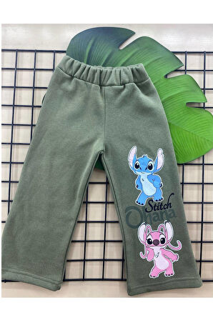 Kız  Baskılı 4-10 Yaş 3 İp Kapşonlu Eşofman Takım