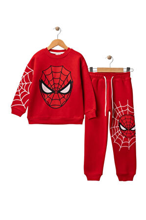 Erkek Çocuk Spiderman Baskılı 4/12 Yaş Eşofman Takımı