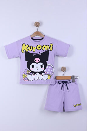 Karekter Baskılı Kız Çocuk T-Shirt Şort Takım 3/6 yaş