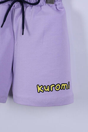 Karekter Baskılı Kız Çocuk T-Shirt Şort Takım 3/6 yaş