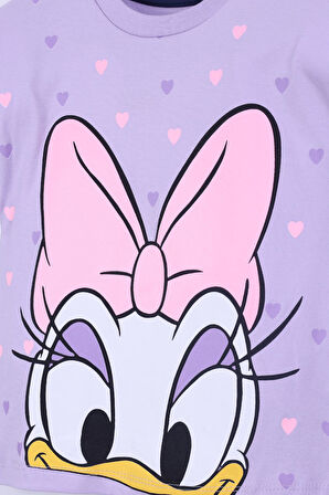 Kalp Baskılı Kız Çocuk T-Shirt Şort Takım 3/6 yaş