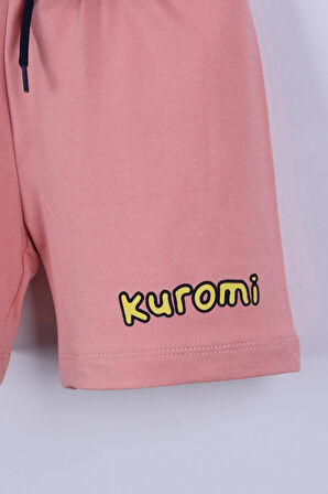 Karekter Baskılı Kız Çocuk T-Shirt Şort Takım 3/6 yaş