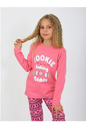 Kız Çocuk Uzun Kollu %100 Pamuklu Pijama Takımı 2/5 Yaş
