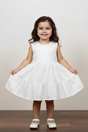 Kız Çocuk Uzun Kollu Bayramlık Prenses Düğün Parti Doğum Günü Elbisesi 2/5 Yaş