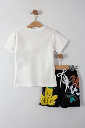 Karakter Baskılı Erkek Çocuk Şortlu Takım
