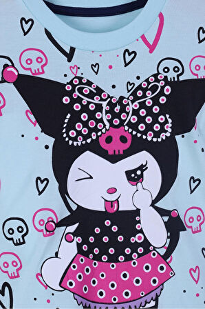 Kuromi Baskılı Kız Çocuk Şortlu Takım 3/6 yaş