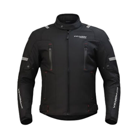 Venom Air Racing 4 Mevsim Motosiklet Montu Siyah