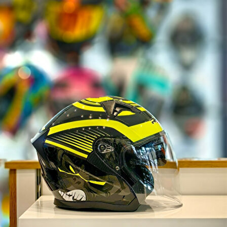 RHKC 528 Çenesiz Vizörlü Yazlık Kask Monkey