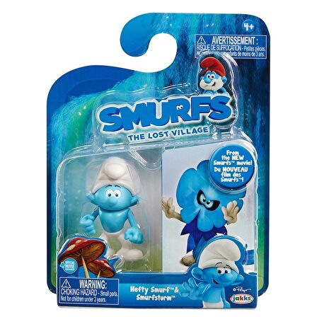 Şirinler Kayıp Köy Güçlü Şirin & Smurfstorm Mini Figür Set -5 cm