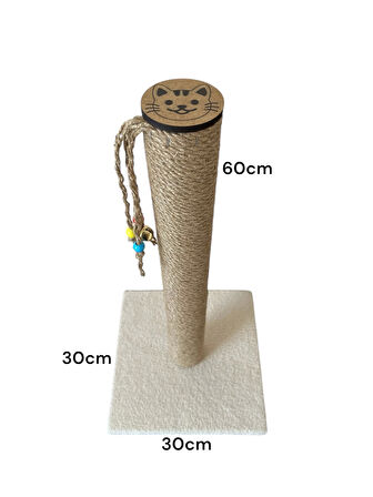 PetyMall Kedi Tırmalama Tahtası 60 cm - Krem