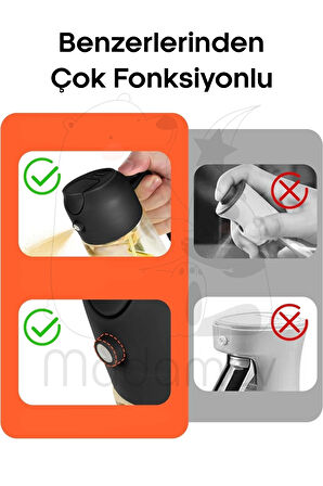 2 Adet Çift Fonksiyonlu Cam Yağdanlık 450ml Zeytinyağı Sıvıyağ Şişe Airfryer Sprey Yağlık Sirkelik