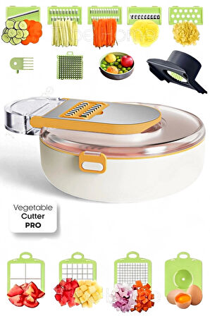 Tilbe Home Vegetable Cutter Pro Rende Sebze Doğrayıcı Dilimleyici Hazneli Soğan Küp Kesici Dicer Rende Seti