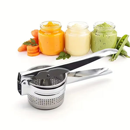 Tilbe Home Patates Ezici Press Meyve Nar Sıkacağı Patates Püre Yapıcı Mutfak Hazneli Çelik Mevye Limon Sıkacak