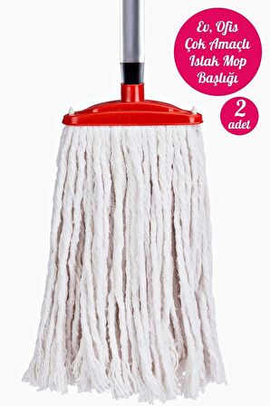 2 Adet Örgülü Mikro Fiber Mop Bezi Çok Amaçlı Pamuklu Islak Mop Başlığı 30 cm