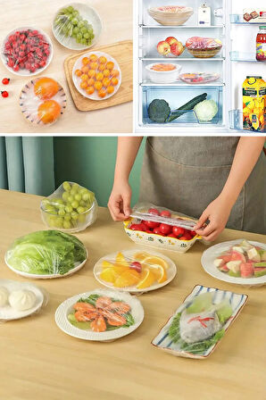 Tilbe Home 1000 Adet Şeffaf Bone Pratik Tazeliği Koruyan Tencere Tabak Bonesi Gıda Koruma Saklama Kapak Bonesi