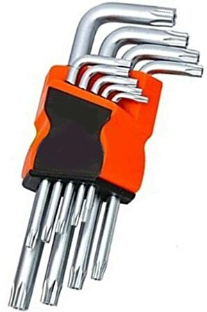 9 Parça Çift Taraflı Torx Alyan Allen 9 Parça Yıldız Anahtar Takımı