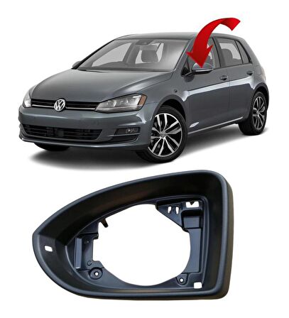 VOLKSWAGEN GOLF7 VII SOL(ŞÖFOR) DIŞ DİKİZ AYNA ÇERÇEVESİ 2013-2014-2015-2016-2017 5G0857601