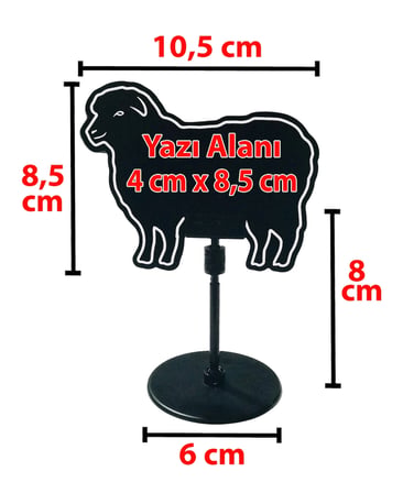PVC Yaz Sil Ayaklı Etiket Tutuculu Kuzu / Koyun Fiyat Etiketi 10 lu Pk.