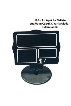 Ayaklı Yaz/Sil Siyah Küçük Kare Fiyat Etiketi 10 lu Pk.