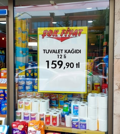 Market Kuşe Kağıt Şok Fiyat Baskılı Afiş 32x45cm 50 Adet