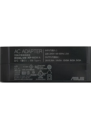 Asus 20v 3.25a 65w Usb Type C Şarj Aleti