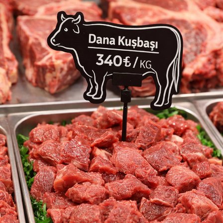 10 Adet Plastik Çubuklu Saplamalı İNEK / DANA Figürlü PVC Yaz / Sil Fiyat Etiketi