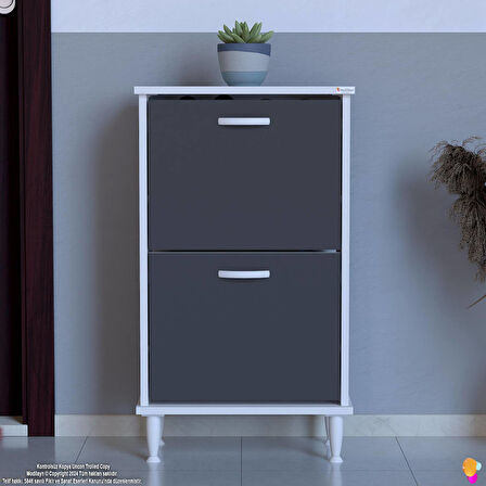 Modilayn UMAY Kapı Önü 52x 90x 26 cm’ lik 2 Düşer Kapak 4 Göz Bölmeli Ayakkabılık