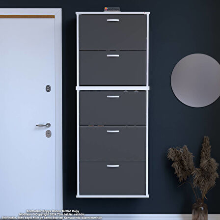 Modilayn VARBİ UMAY' 2 Li Asma Antre 72x 193x 26 cm 5 Düşer Kapak 10 GözAyakkabılık